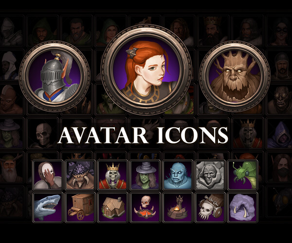 Artstation Avatar Icons Vol3 Game Assets 8178