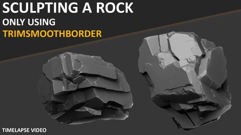Sculpting a Rock Using Only TrimSmoothBorder - Free
