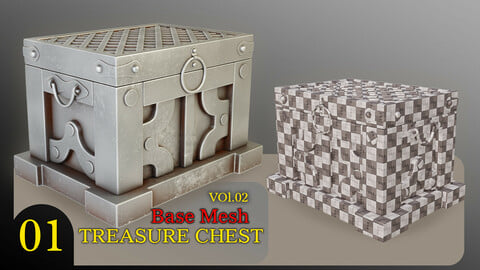 Base Mesh Treasure Chest  Free Sample