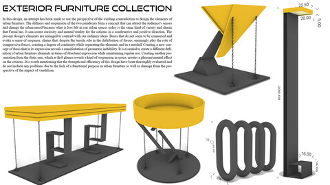 Exterior Street Furniture Collection-suspention structure!