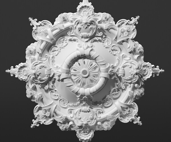 ArtStation - Ornament 3D Model - Alpha Brush Free 3D Model | Resources