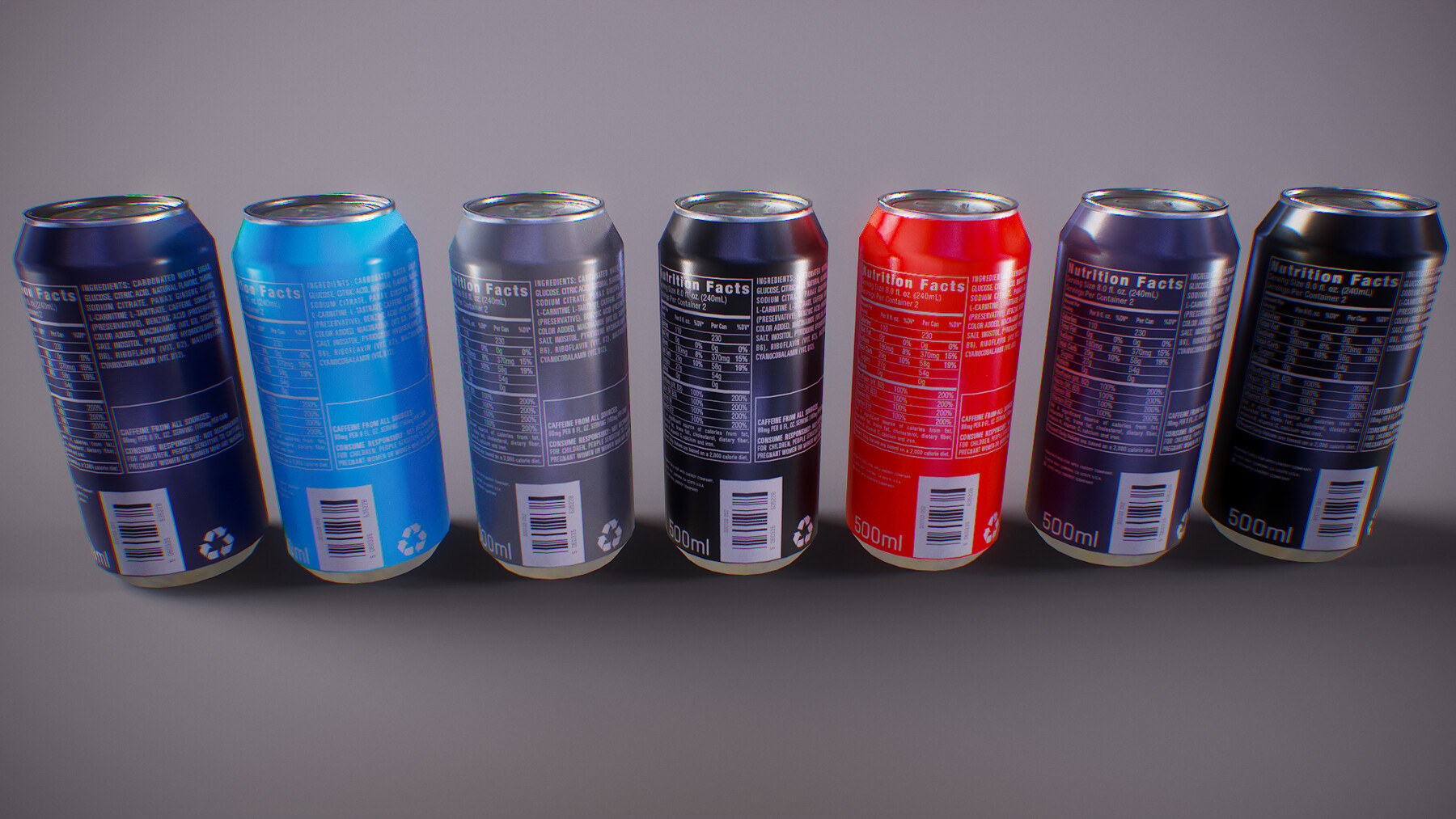 ArtStation - PBR Energy Drink Collection | Game Assets