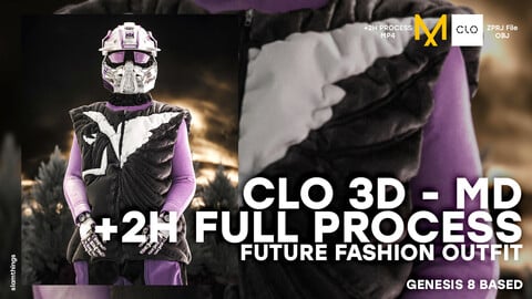 Future Fashion Sawyer Outfit - Creation Process (+2 hours) // Clo 3D - Marvelos Designer // Street wear - Hypebeast - Digital fashion