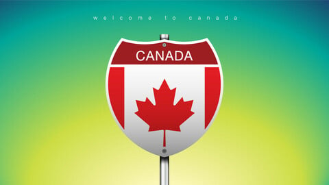 19 ICON The City Label & Map of CANADA In American Signs Style