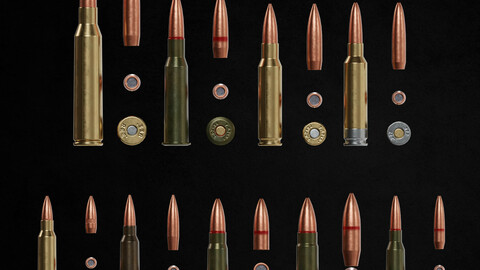 Modern Military Cartridges (Game Ready)