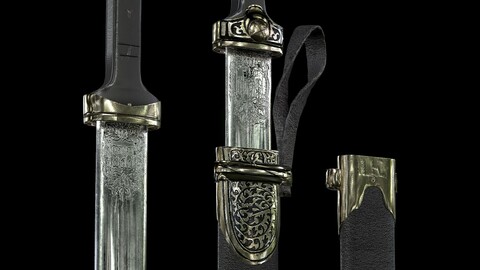 3D antique Dagger