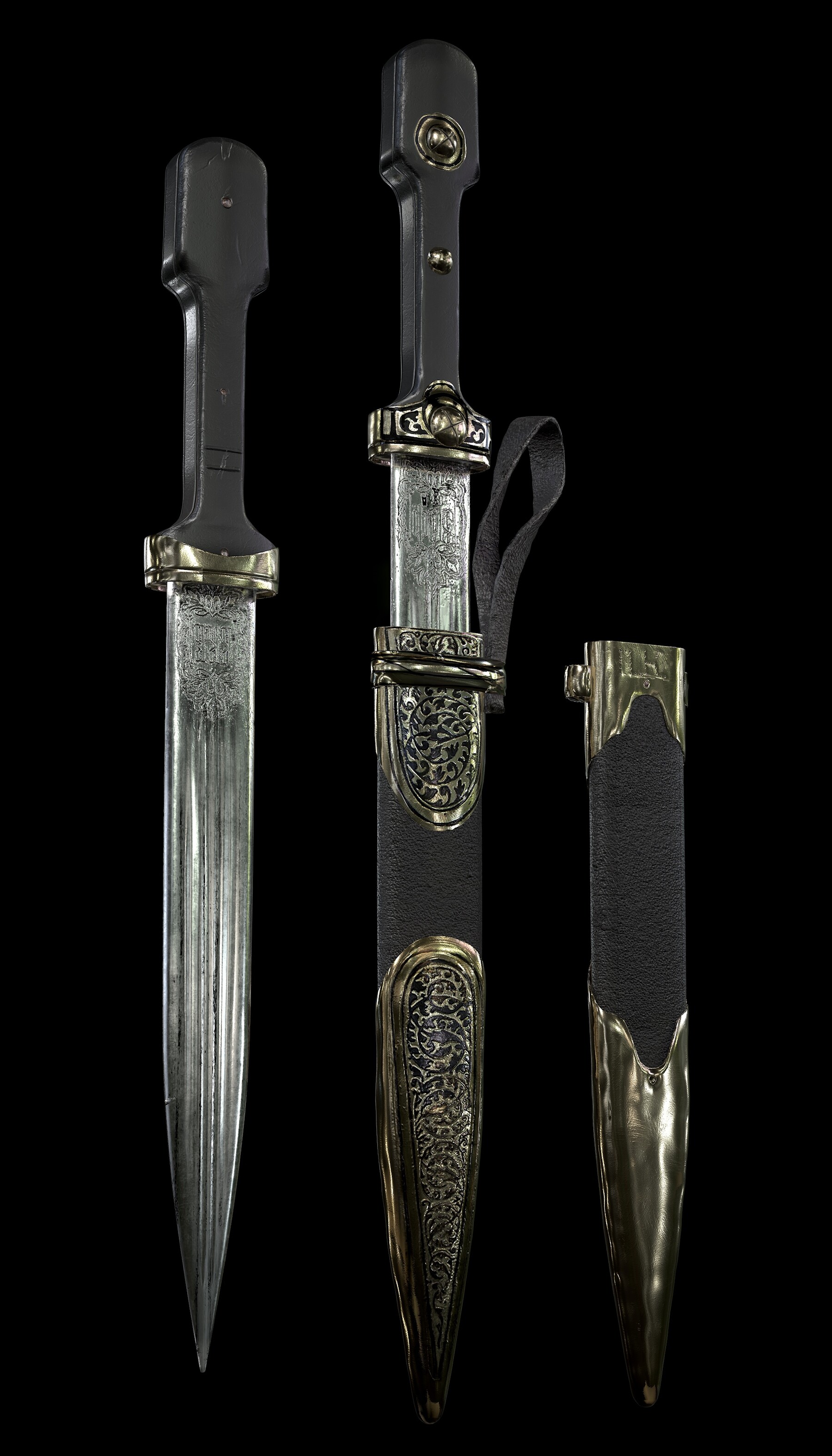 ArtStation - 3D antique Dagger | Game Assets