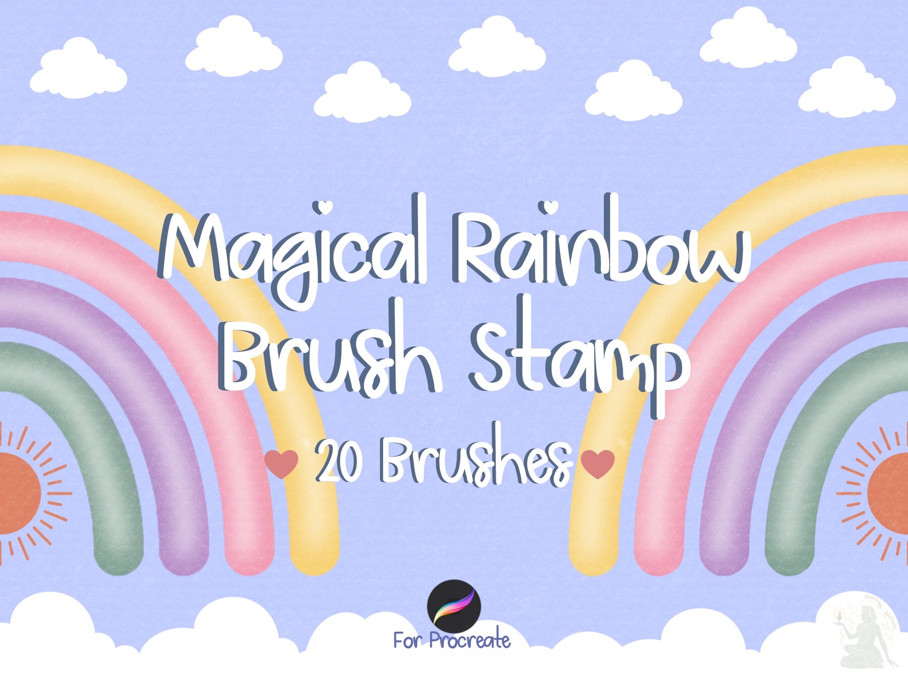 procreate rainbow stamp free