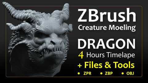 Creature Modeling Dragon Timelapse + Files