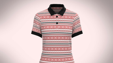 Ladies Printed Polo