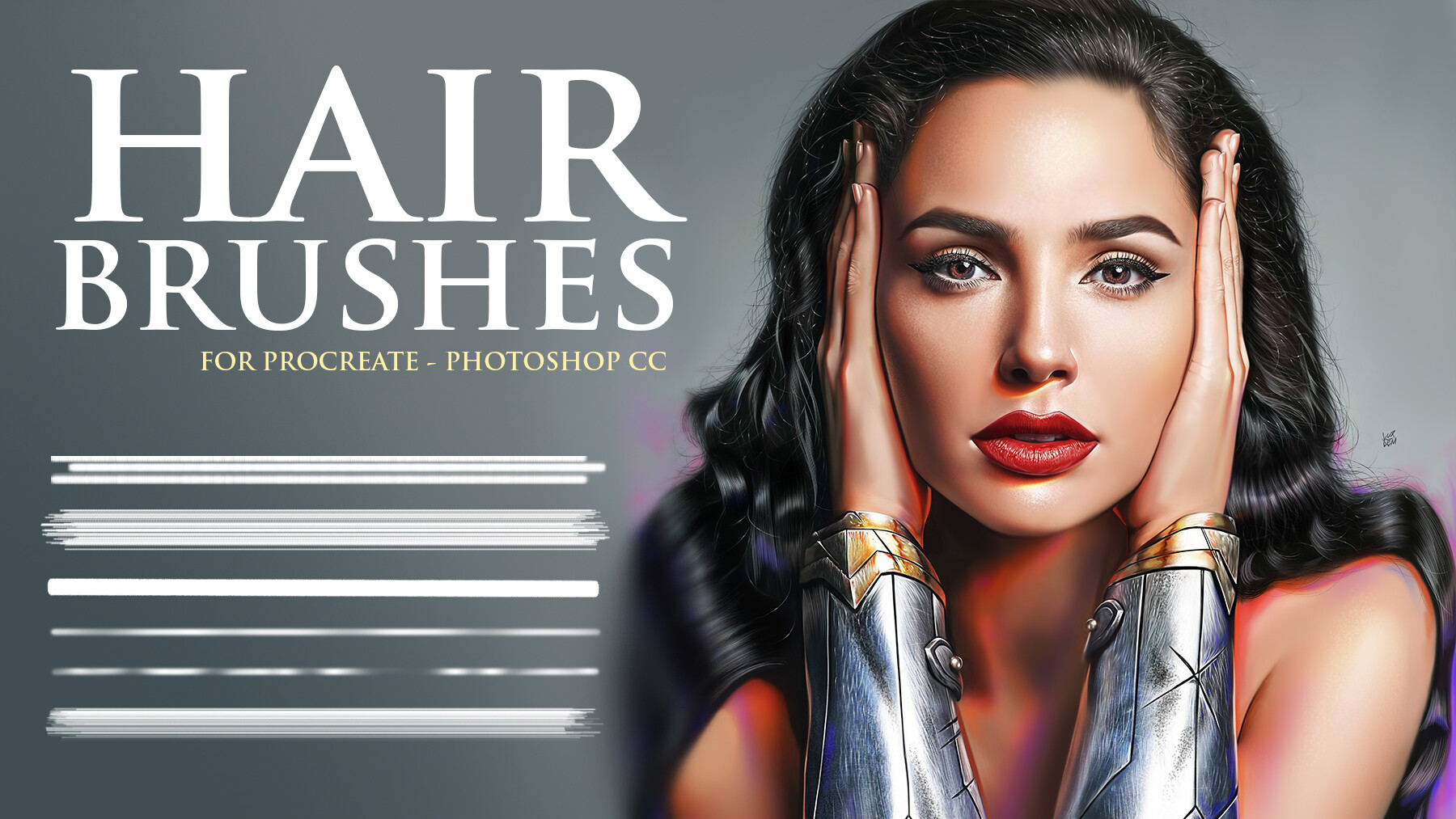 ArtStation - Hair Brushes for Photoshop and Procreate | Brushes