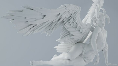 3D model in STL format - Evil - Angel - for 3D printers