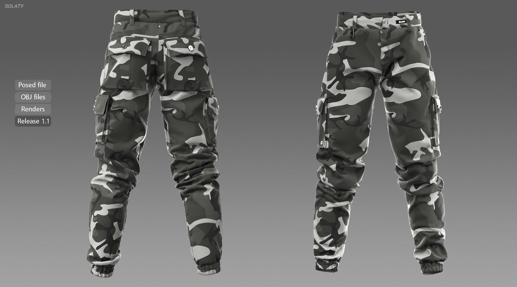 ArtStation - Cargo Pant 2 - MARVELOUS DESIGNER / CLO3D ZPRJ - OBJ ...