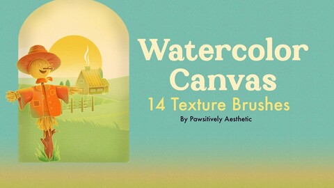 Premium Watercolor Canvas Paper Brushes