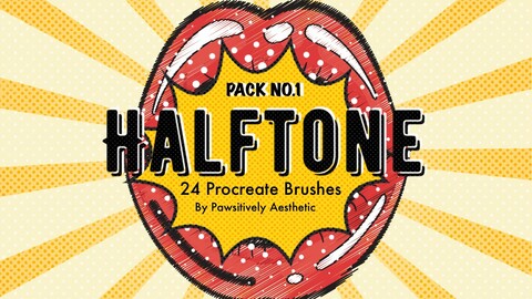 Procreate Distressed Vintage Halftone