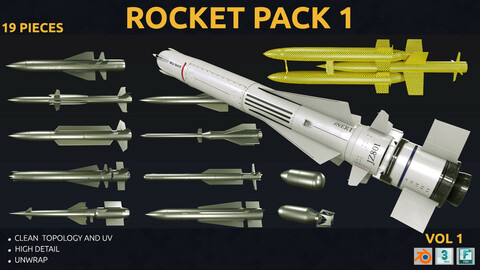 rocket pack - rocket VOL 01 3D model