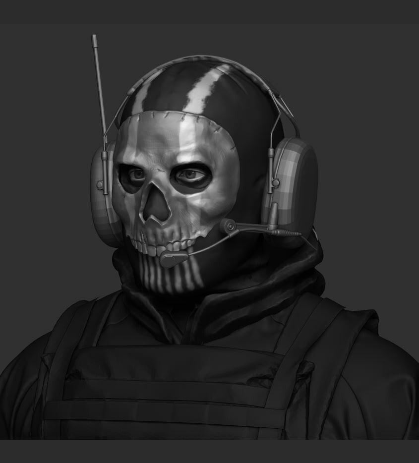 STL file Call of Duty Modern Warfare 2 Simon Ghost Riley Mask