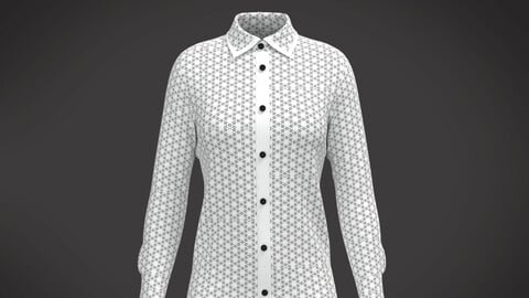 Ladies white print shirt