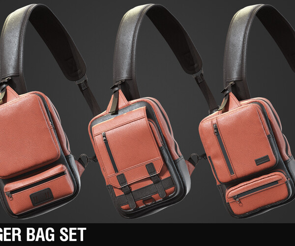ArtStation Messenger bag set / Leather / Backpack / Sportive / Rest