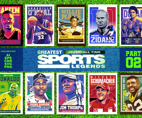 ArtStation GREATEST SPORTS LEGENDS PART 02 Artworks