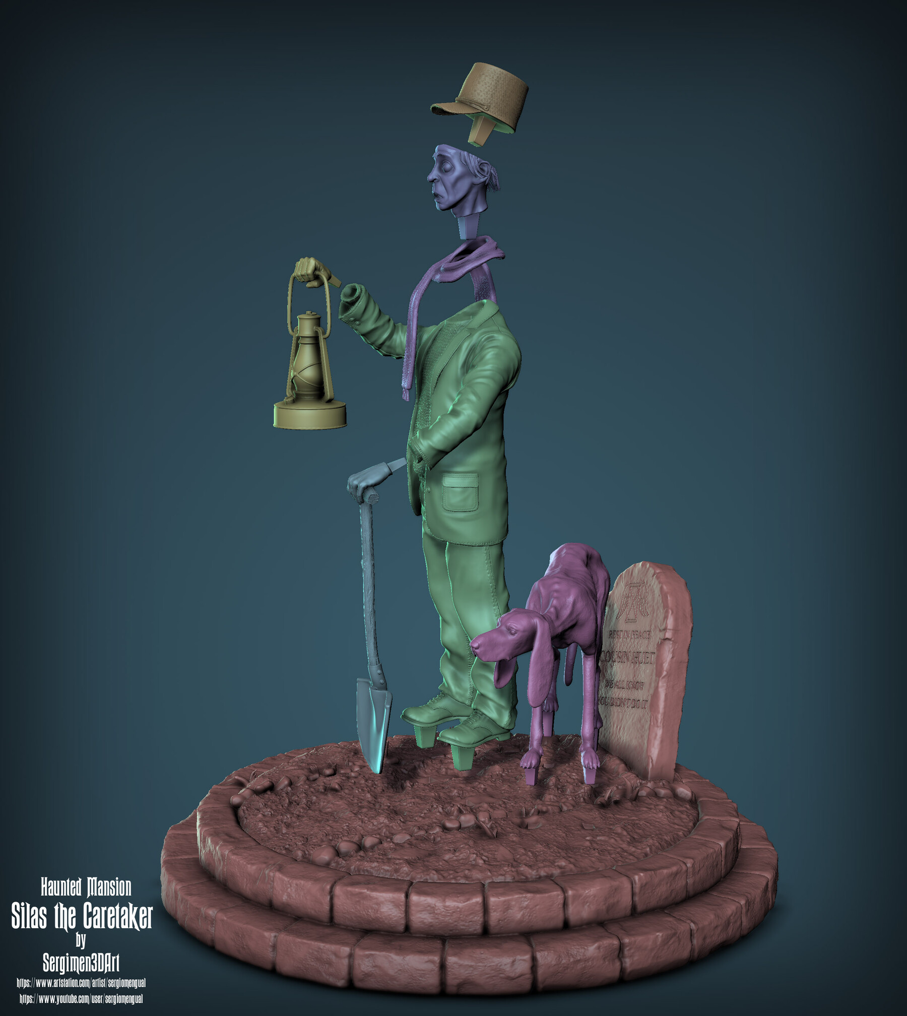 ArtStation - Hatbox Ghost Haunted Mansion - test for Disney