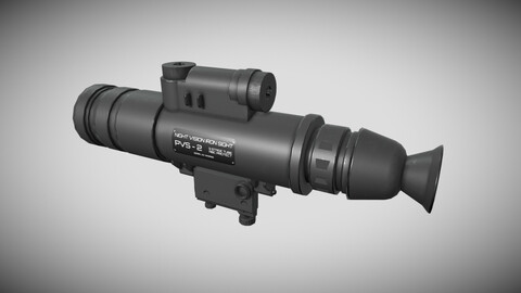 AN PVS 2 Starlight Scope - Low Poly - Game Ready