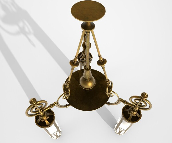 ArtStation Victorian living room chandelier Game Assets
