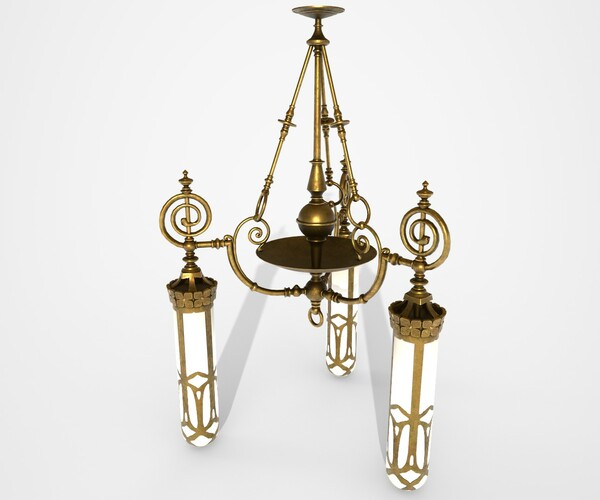 ArtStation Victorian living room chandelier Game Assets