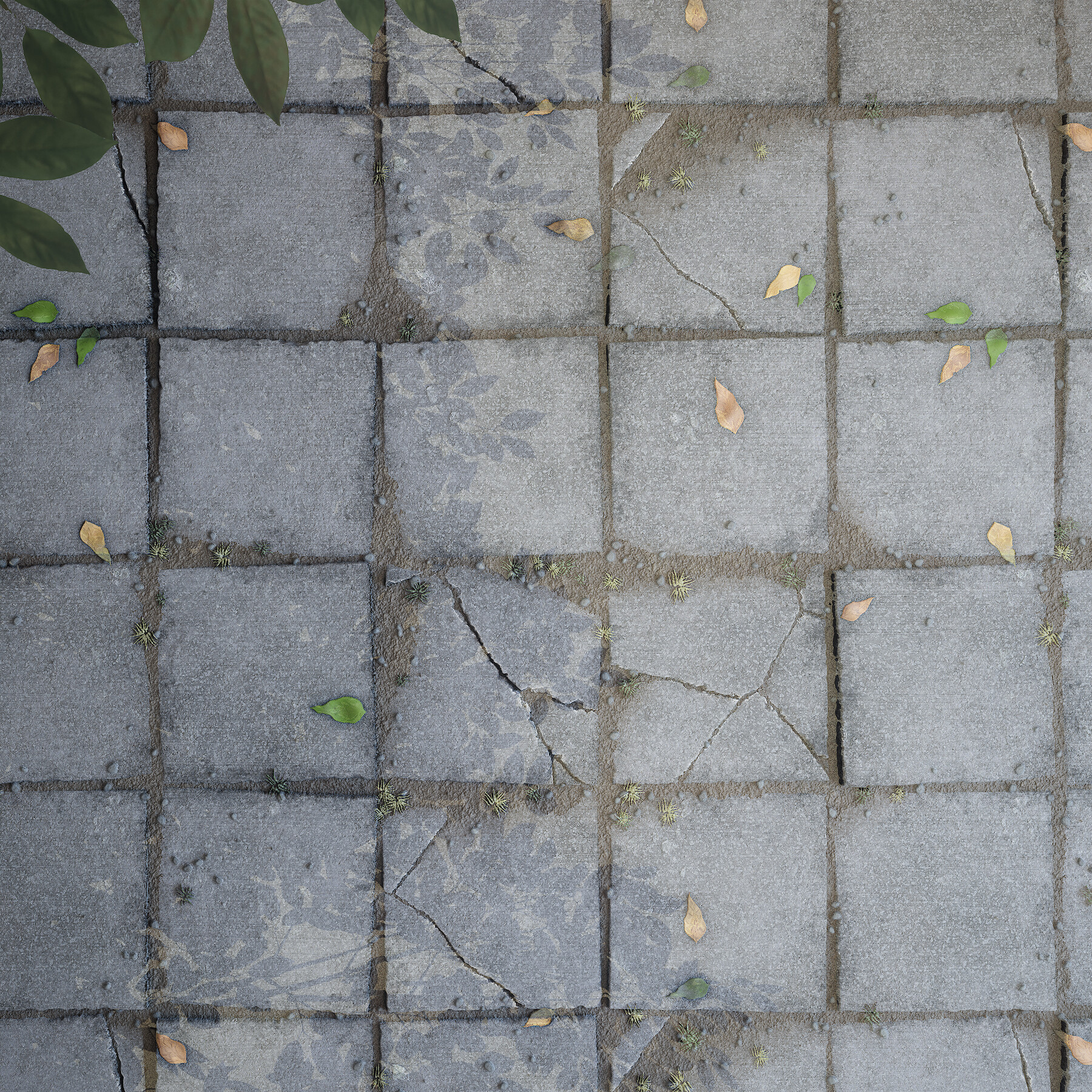 ArtStation Concrete Tiles Material Game Assets