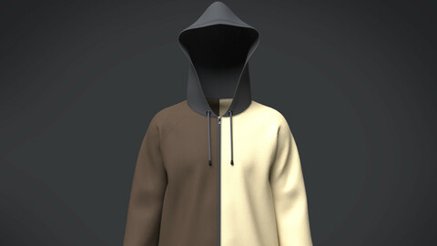 Mens Two Color Hoodie