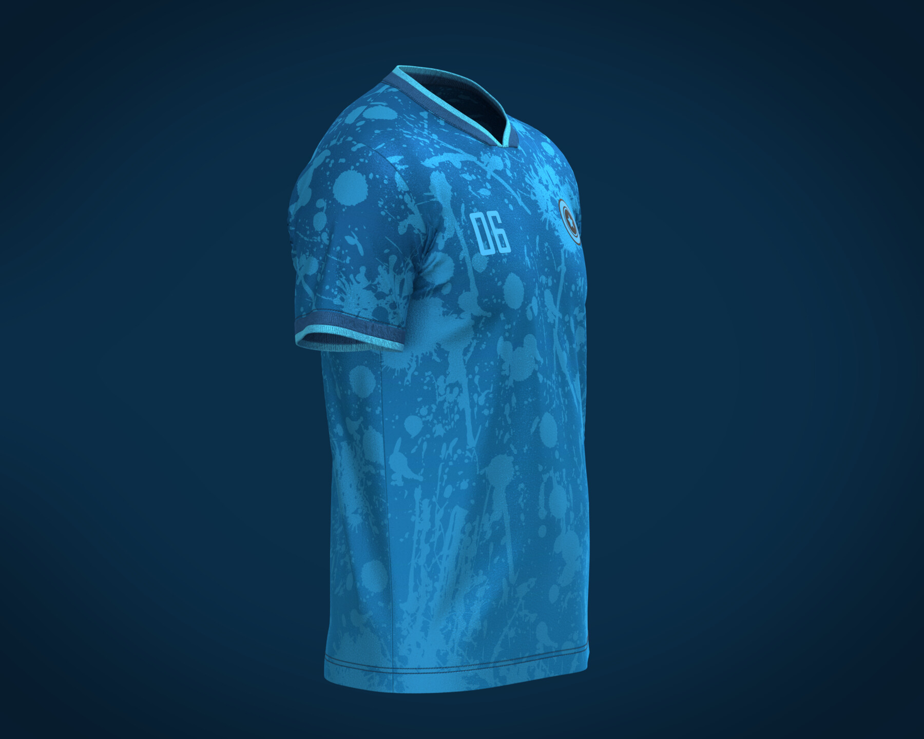 ArtStation - Soccer Dark Blue jersey Player-06