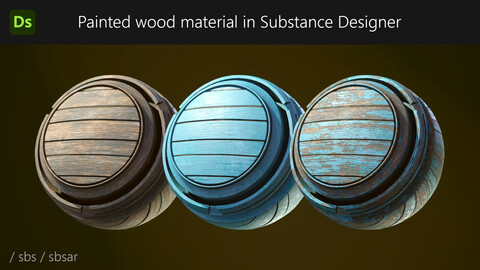 Painted wood planks material in Substance Designer
