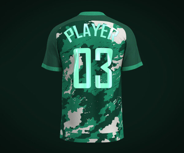 ArtStation - Soccer Camo Jersey Player 08