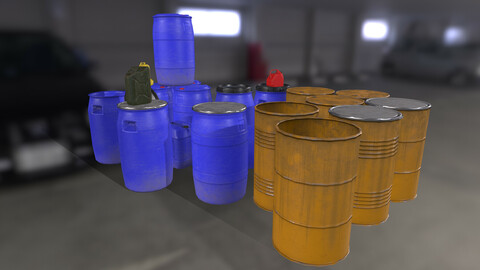 barrels and drums game props