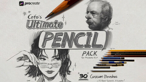 Procreate pencil brushes pack