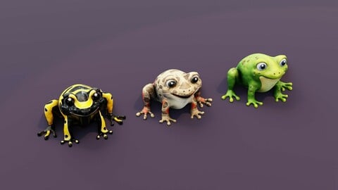 Cartoon Frog 3D Models