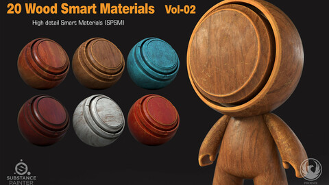 20 high detailed wood smart materials-Vol_02