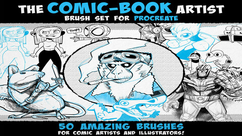 The Comic Book Artist Brush Set for Procreate