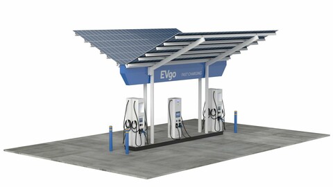 Electric Vehicle Charging Point with EV Station 02 3D Model