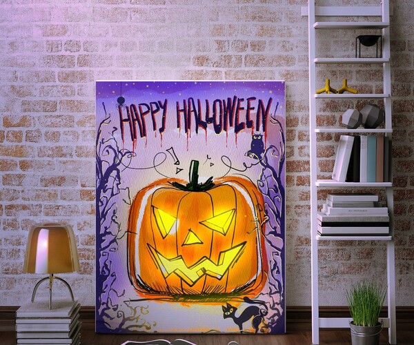 ArtStation - Halloween Print Art Print,Pumpkin Printable Wall Art, Fall