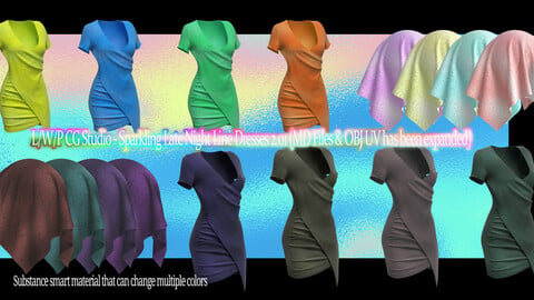 L/W/P CG Studio - Sparkling Late Night Line Dresses 2.01 (MD Files & OBJ UV has been expanded)
