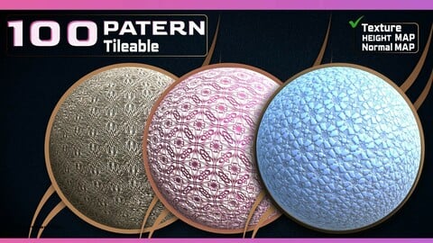 100 Patern Tileable (Normal+Height+Texture) vol.1