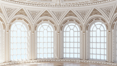 Ornamented Dome | LowPoly | PBR | Seamless Wall