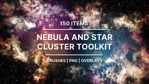 Nebula And Star Clusters (Brushes, Overlays, PNG)
