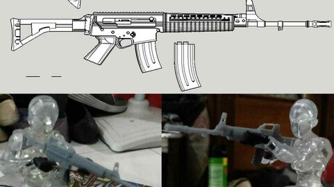 1/12 scale model SS-2 Indonesian assult Rifle