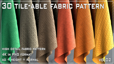 30 Tileable Fabric Pattern - Vol02 + Tutorial