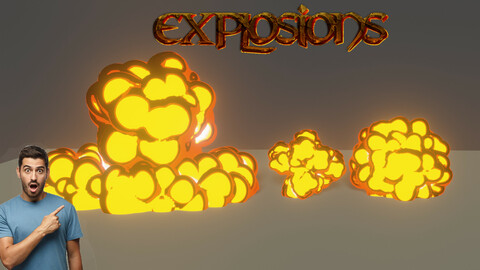 Stylized explosion/flame/smoke effect for blender