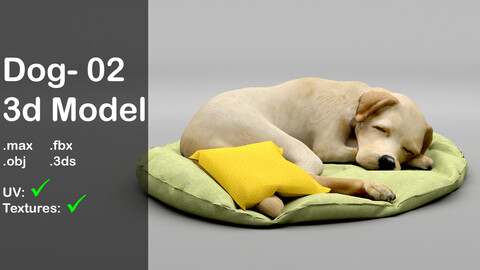 Dog 02_ 3d model