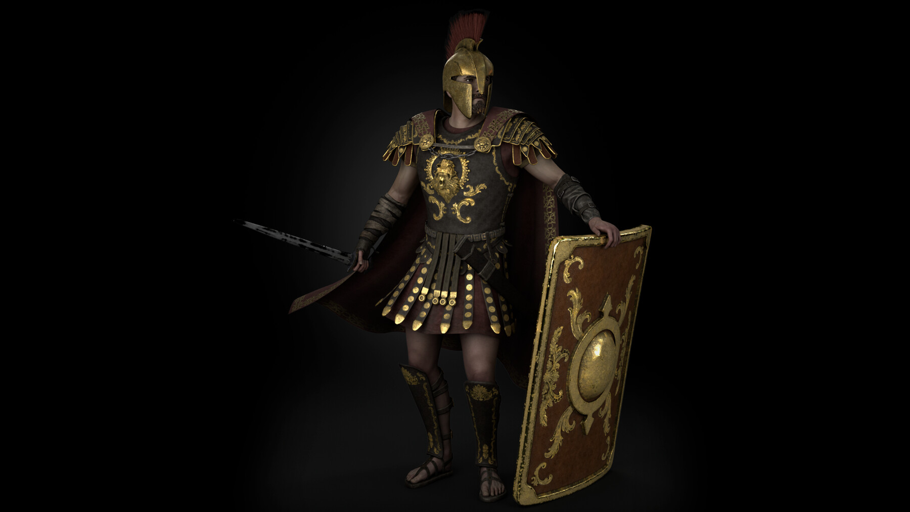 ArtStation - Rome Centurion | Game Assets, image size:1800x1013
