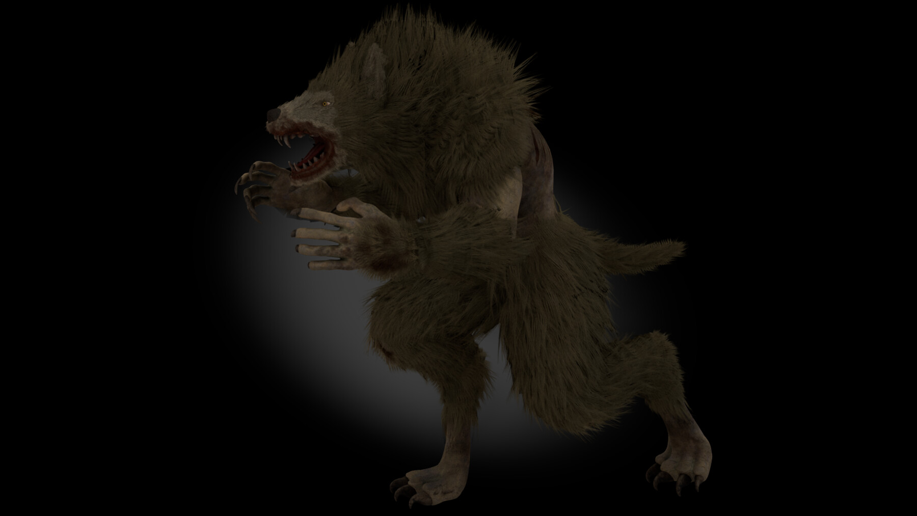 Вервольф 3d. Оборотень 3d. Werewolf 3d model.